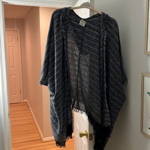 Free People blue Shaw with hood